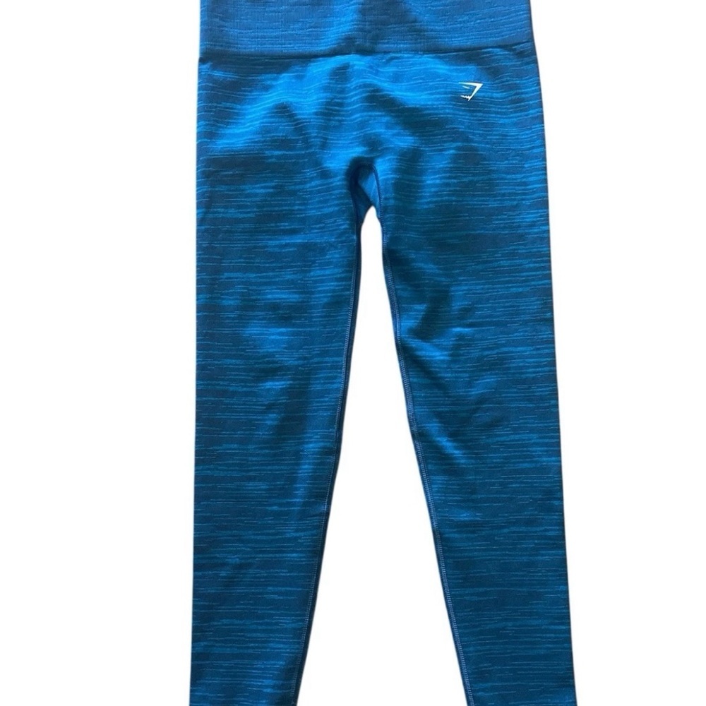 Gymshark Adapt Marl Seamless Leggings - Atlantic Blue/Shark Blue, Med